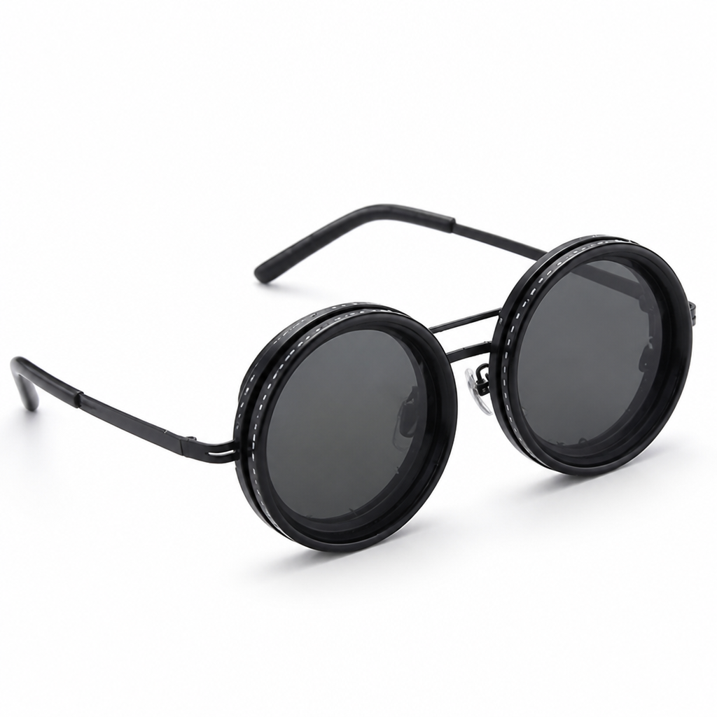 Adjustable-Tint Polarized Acetate Sunglasses (Round Frame)