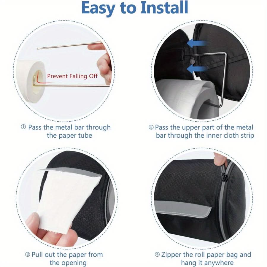 Honeycomb Toilet Paper Holder with Sturdy Fabric Cover