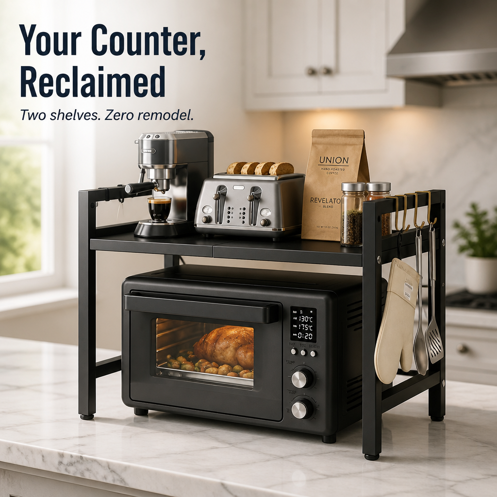 VersaLift™ Expandable Appliance Rack — Unlock Effortless Kitchen Space and Zero Clutter Chaos