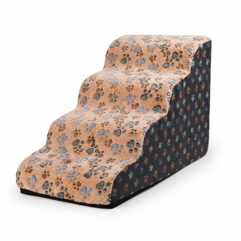 Plush Foam & Non-Slip Pet Stairs (Removable Washable Cover)