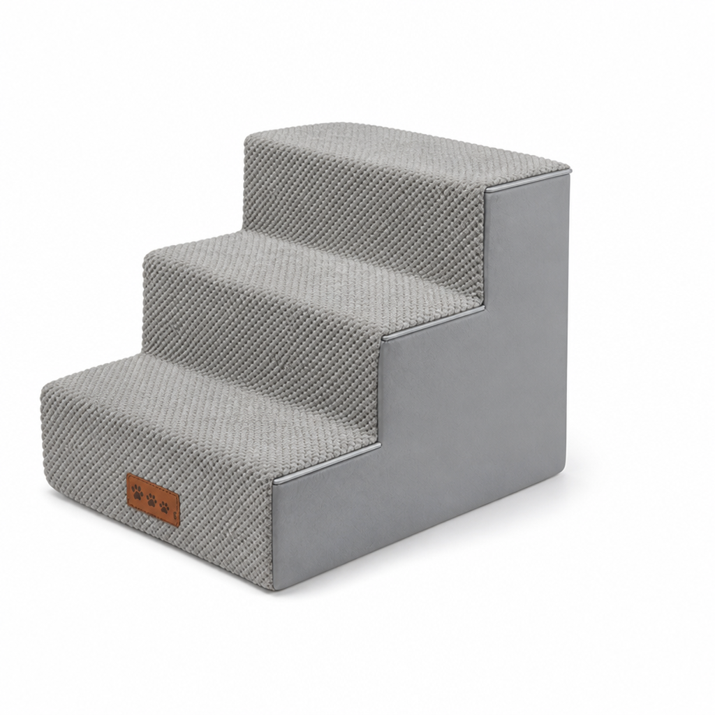 High-Density Memory Foam & Non-Slip Pet Steps (3-5 Steps)