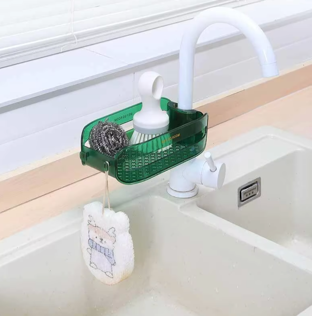 Non-Slip Utensil Holder for Dishwashing – Faucet Storage Solution