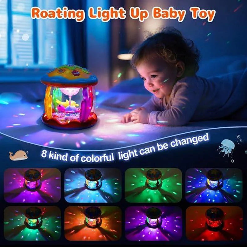 Musical Sea Animal Projector for Babies with Rotating Night Light