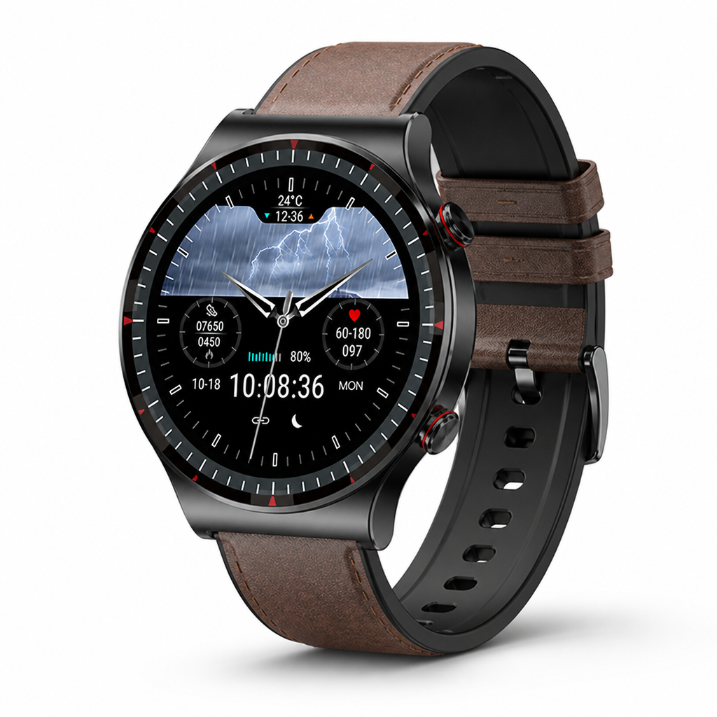 HD Color ECG & SpO2 Men's Smartwatch (15-Day Battery)
