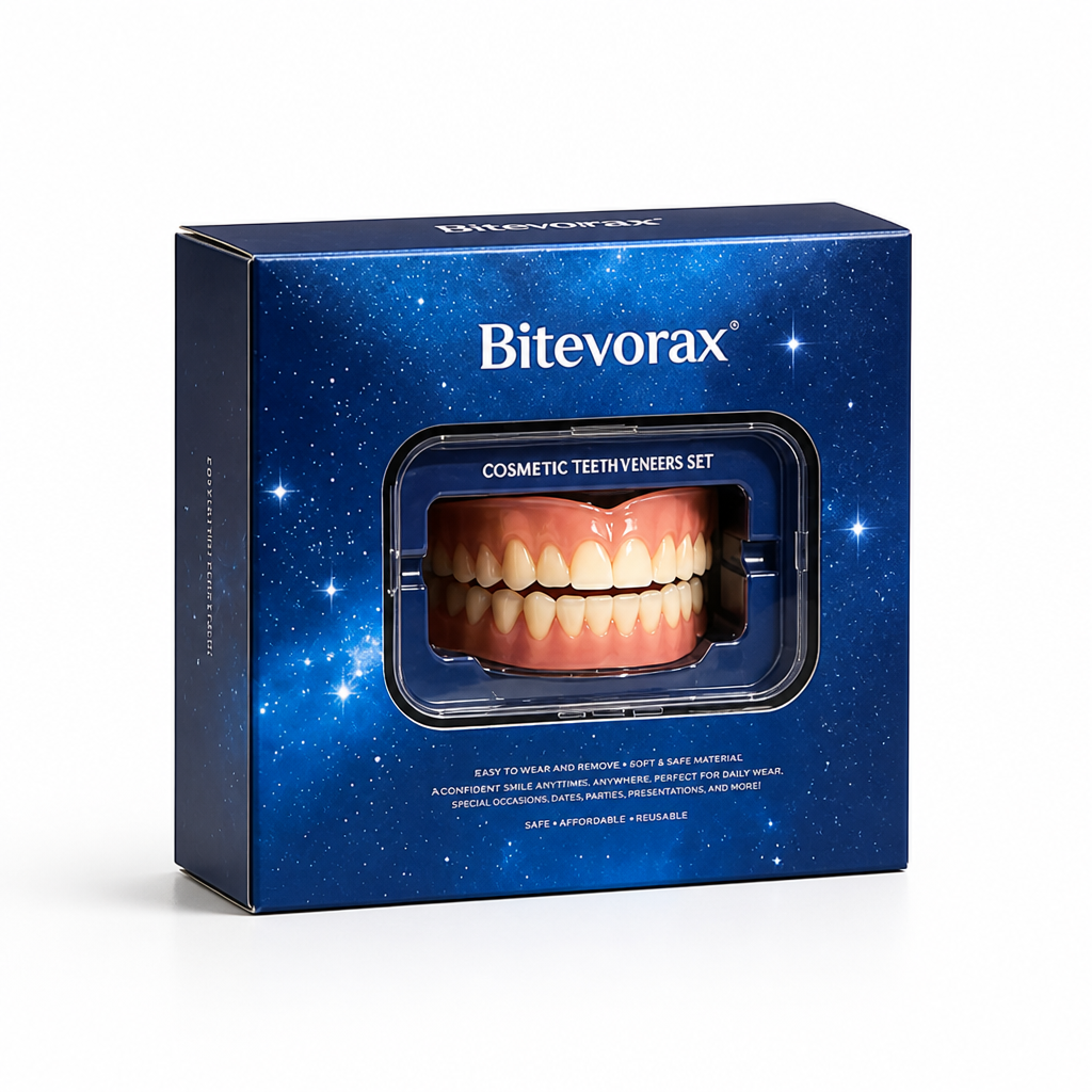 Easy-Apply Plastic Cosmetic Teeth Veneers (Upper & Lower)
