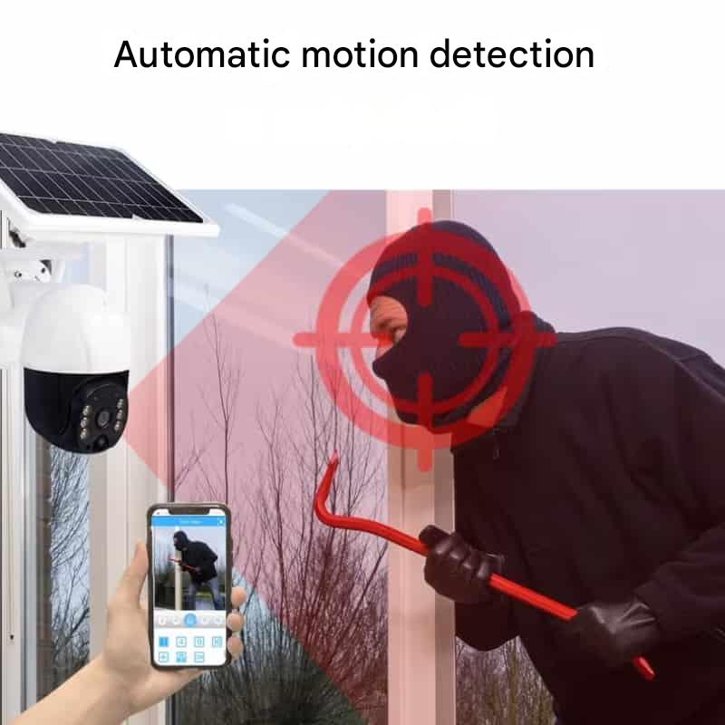 Solar-Powered 4K Security Camera with Wireless Monitoring