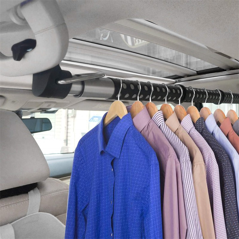 Expandable Clothing Rack for Cars | Telescopic Hanger Bar for Travel