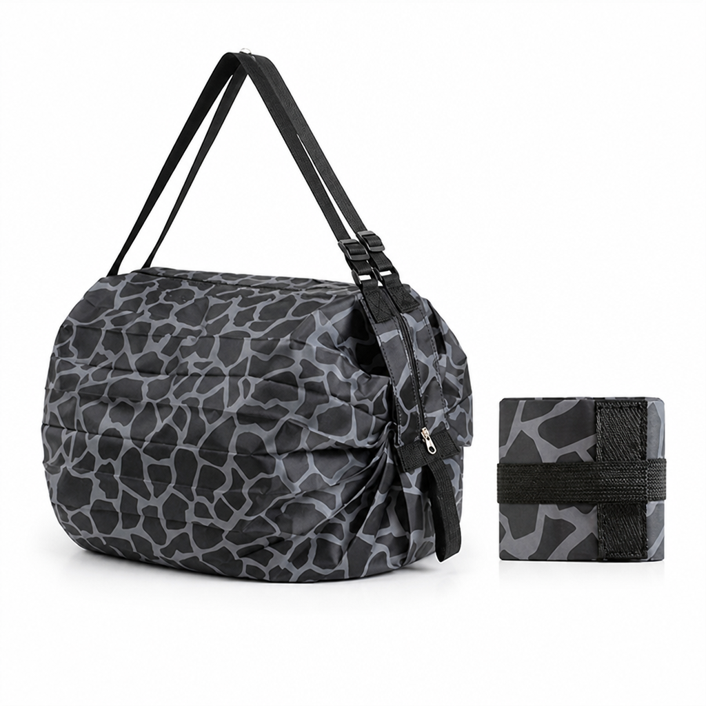 Water-Resistant Oxford Foldable Tote Bag (22 lb Capacity)
