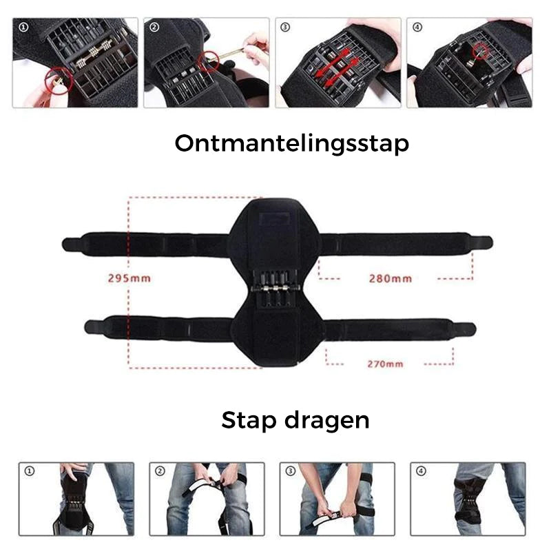 Stabilizing Knee Support with Spring-Loaded Mechanism