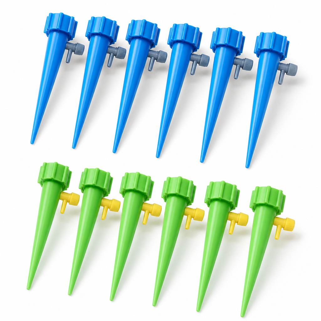 Adjustable Flow Self-Watering Plant Spikes (12-Pack)