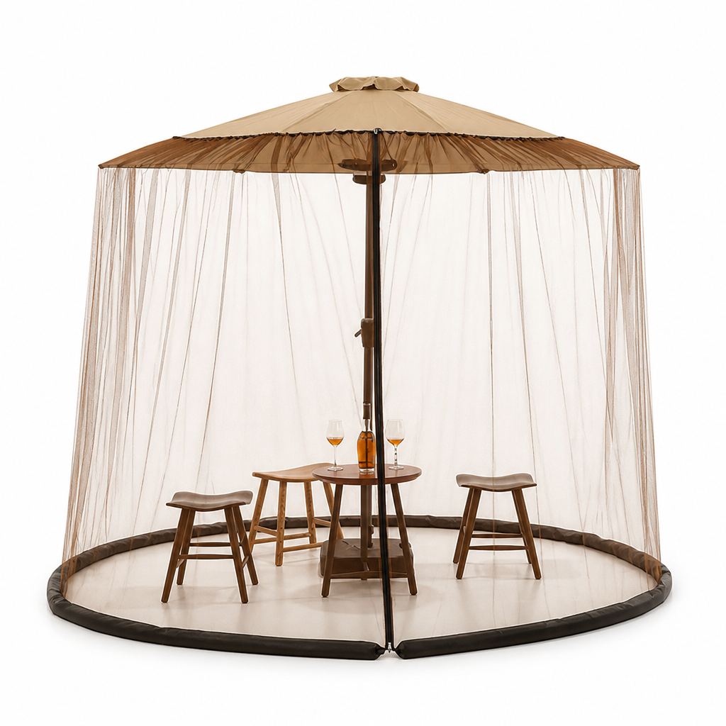 Fine Mesh & Water-Fillable Ring Umbrella Mosquito Net (Fits Up To 240 cm)