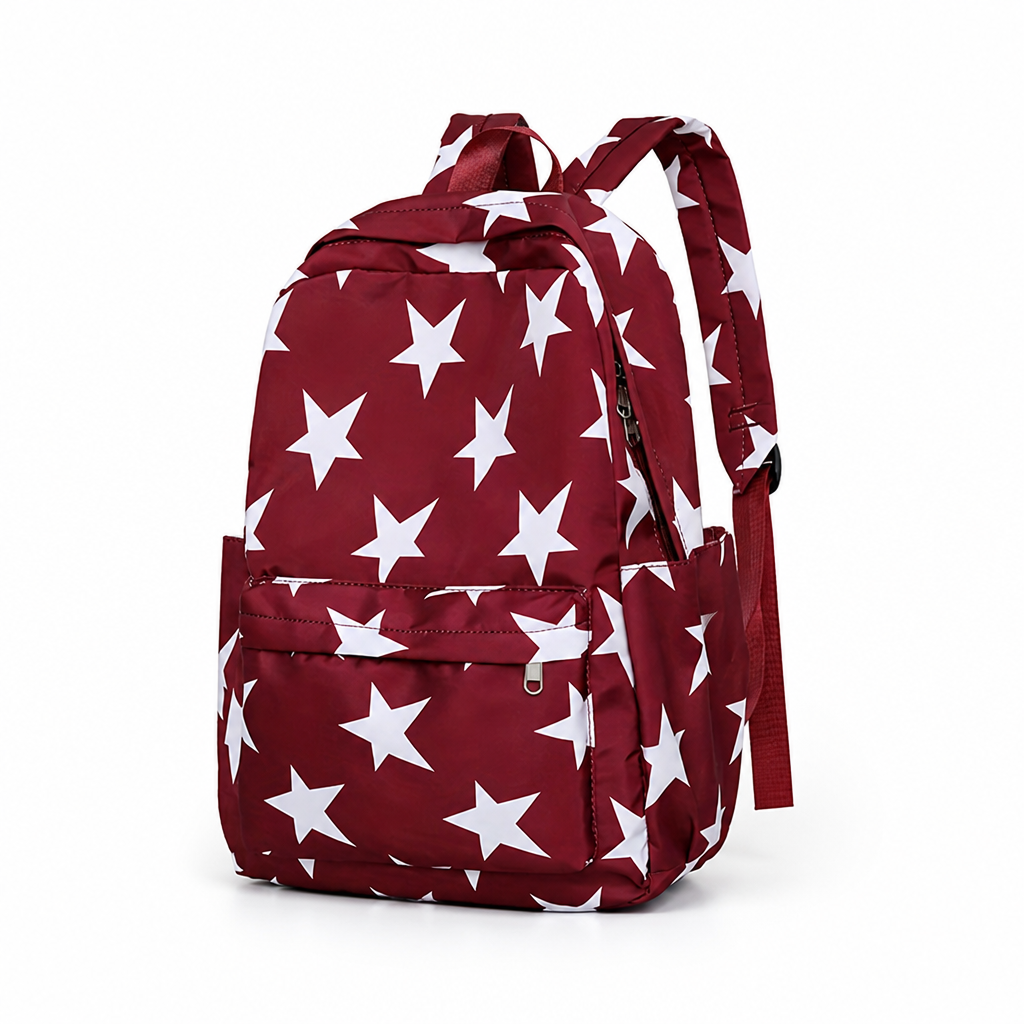 Durable & Lightweight Multicolor Star Print Backpack