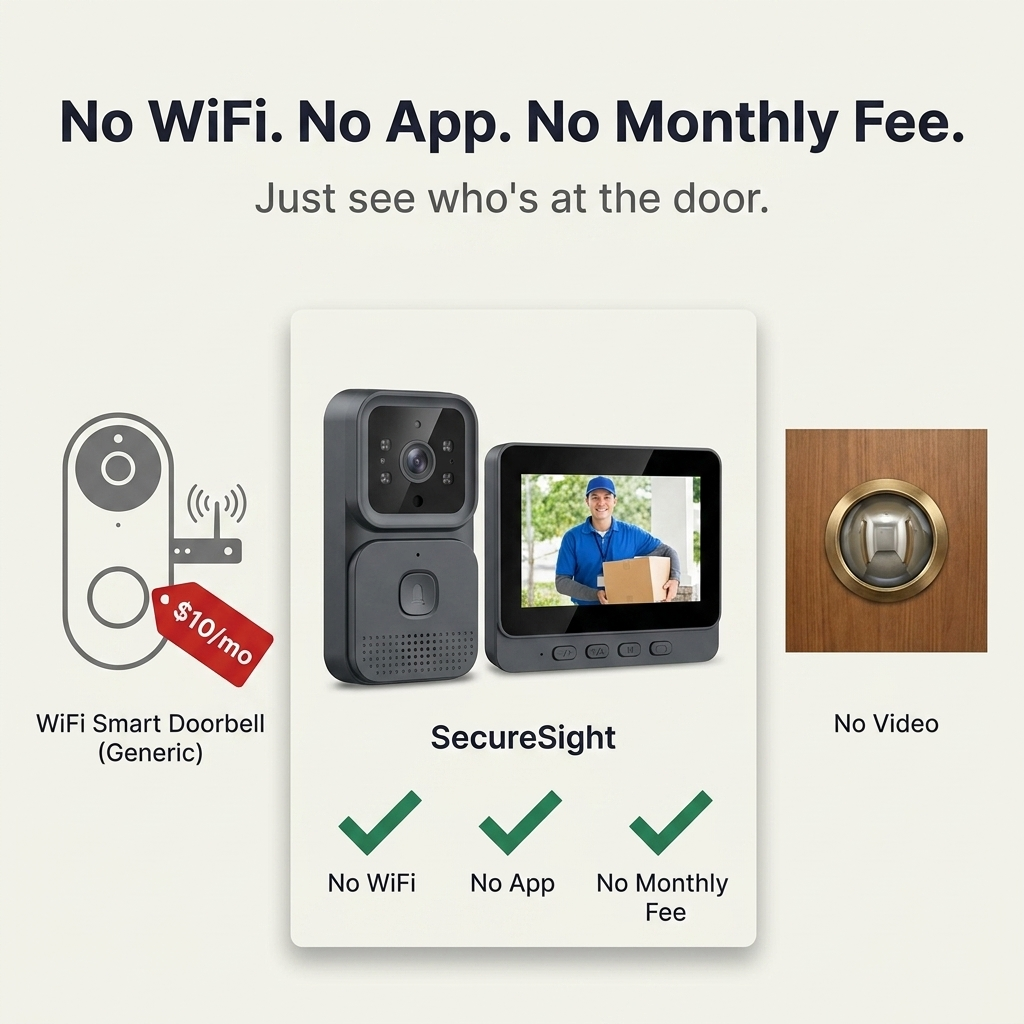 ClearView™ Wireless Door Guardian — Instantly See and Speak to Every Visitor for Total Peace of Mind