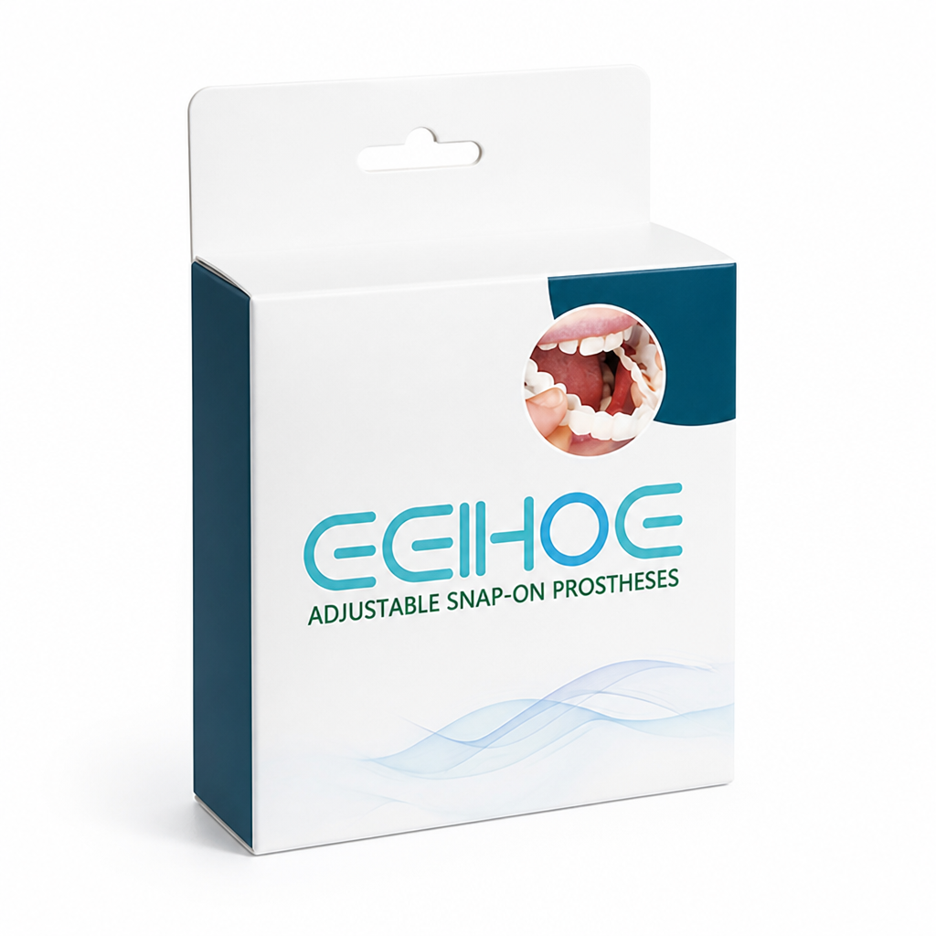Adjustable Clip-On Natural-Look Removable Dentures (For Adults & Seniors)