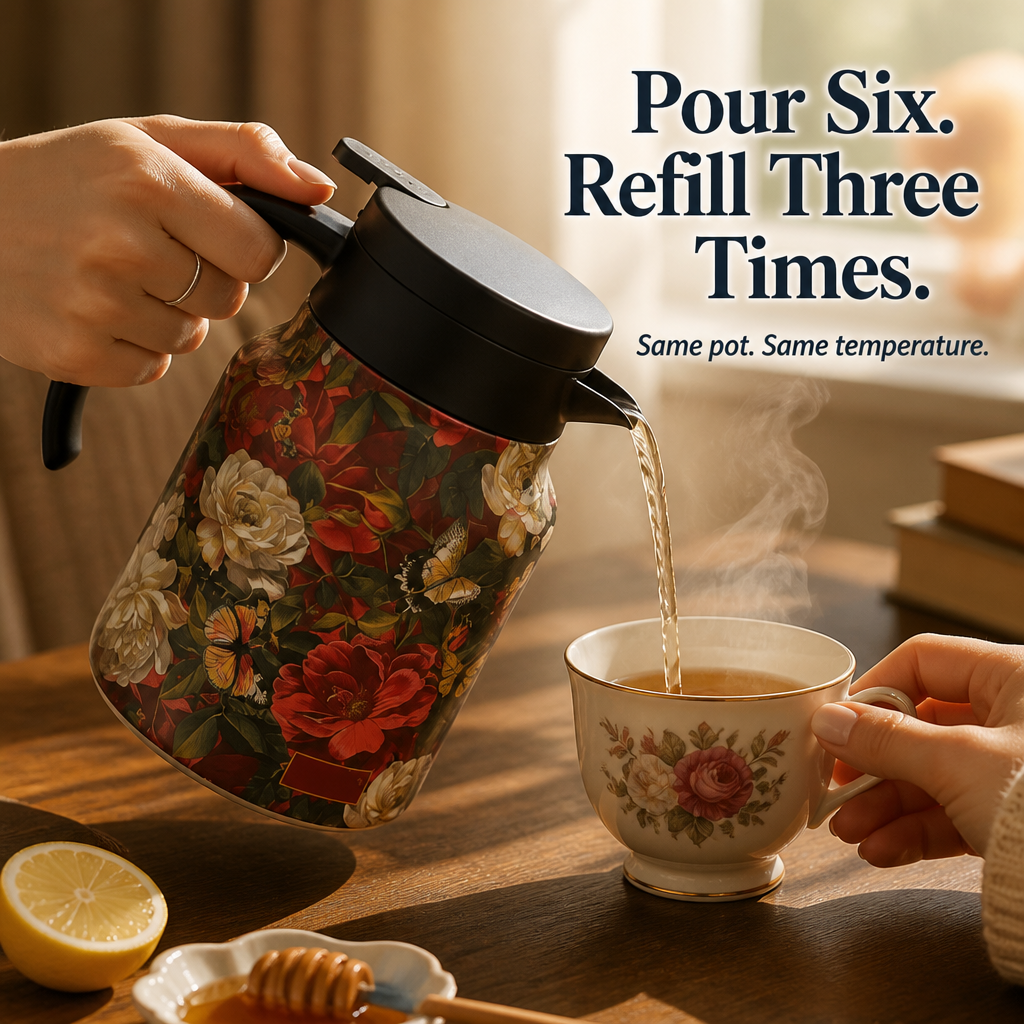 BrewAura™ — Brew, Serve & Showcase Tea That Stays Hot for Six Hours