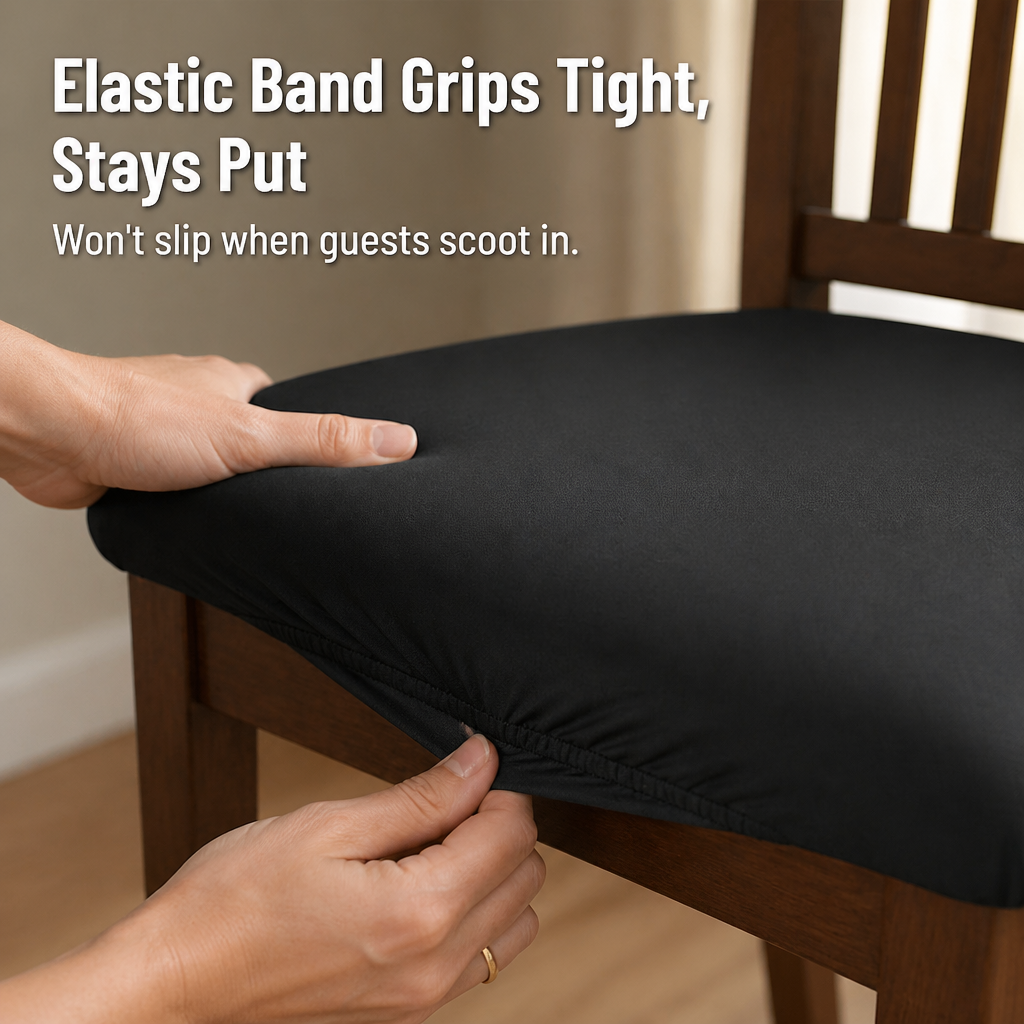 Velaria™ Dining Chair Seat Covers — Conceal Stains and Revive Worn Chairs in Minutes