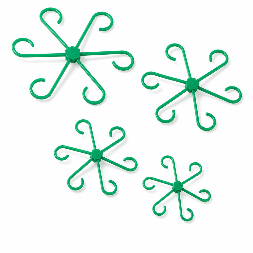 Tool-Free Snap Weather-Resistant Plant Support Cages (Set of 4)