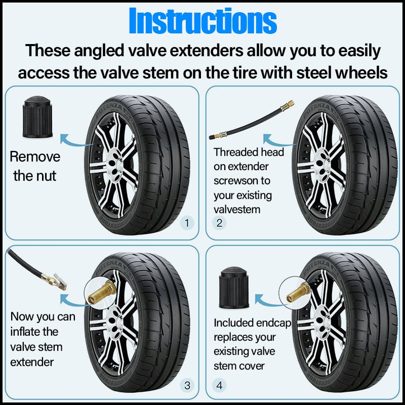 Copper Valve Extensions for Universal Tire Fitment