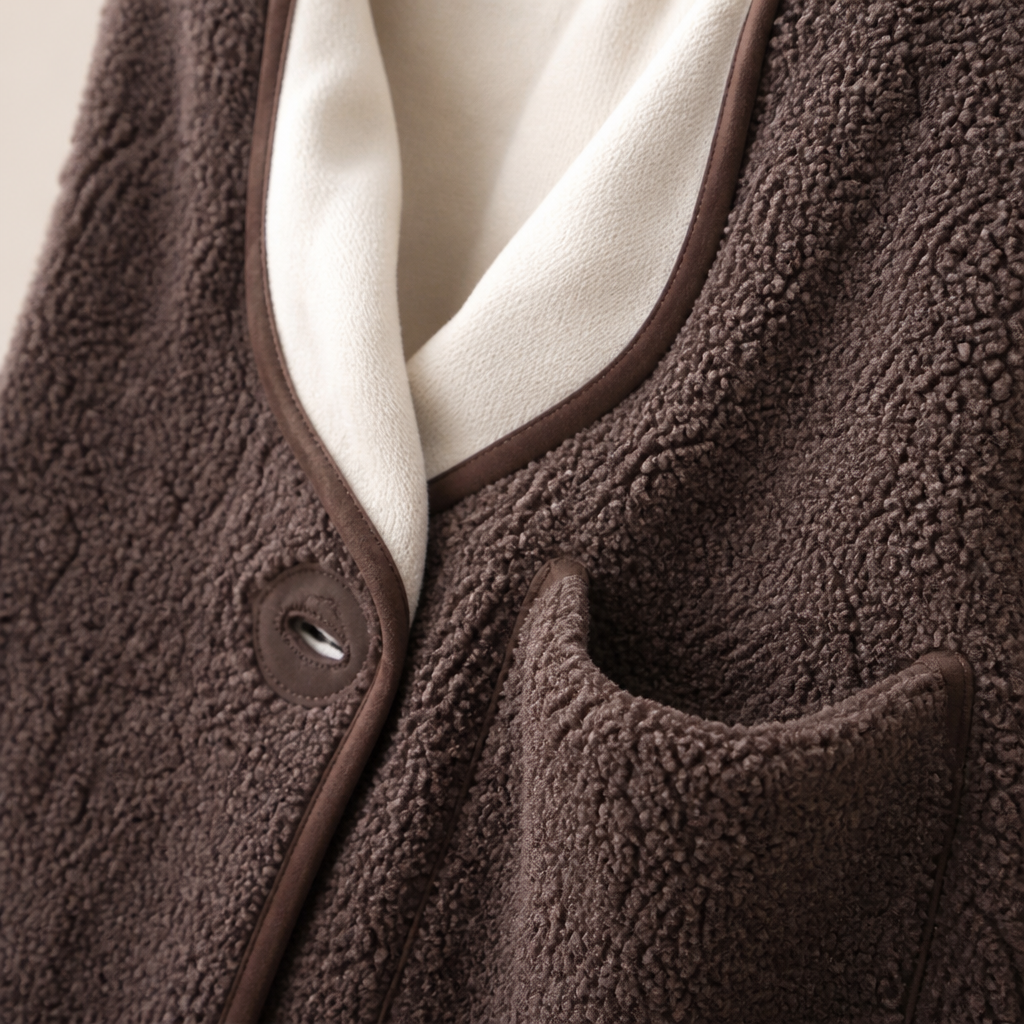 CloudWarm™ – Cozy Sherpa Button-Front Sleeveless Vest
