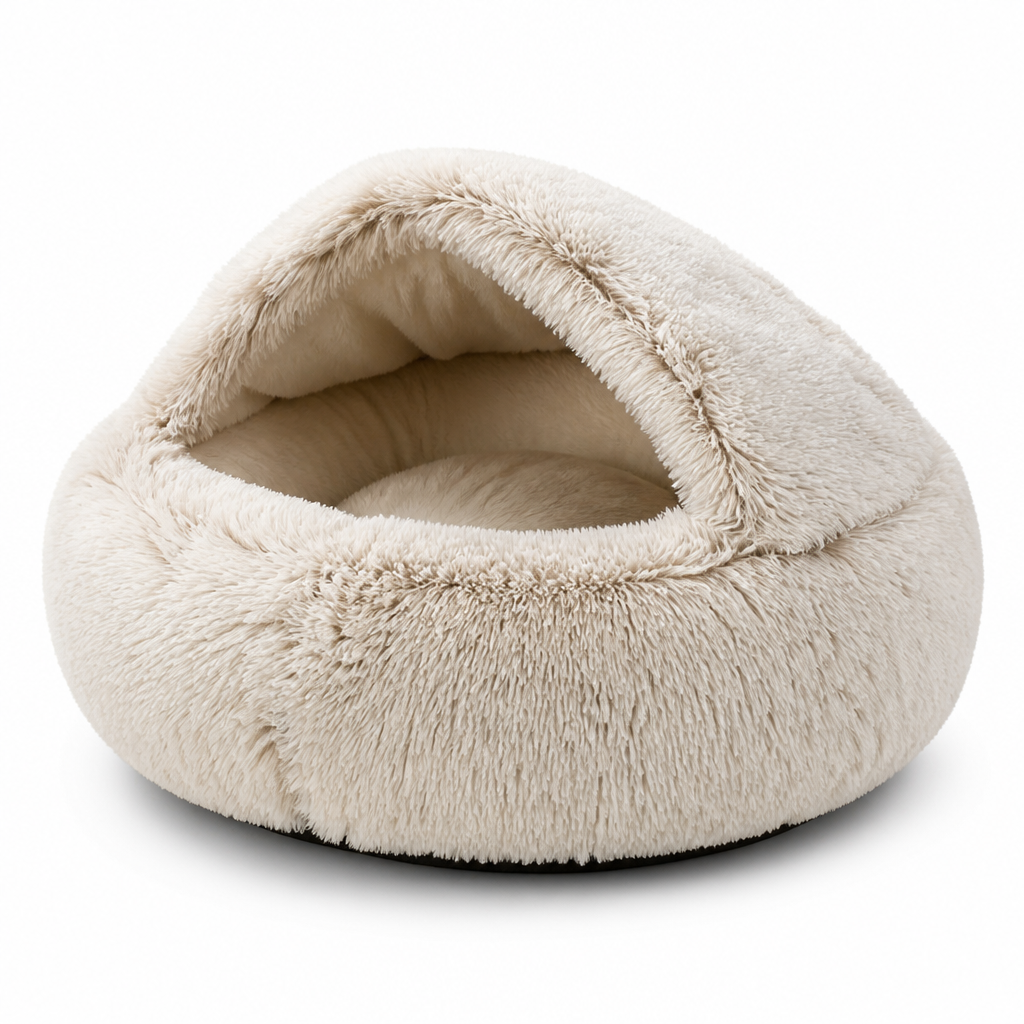 Joint-Relief Plush Non-Slip Pet Cave Bed