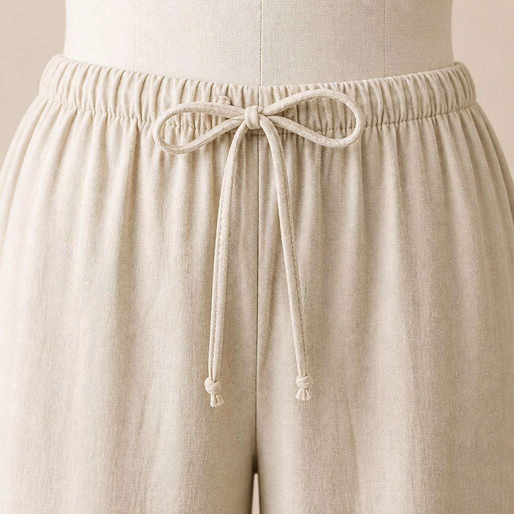 TrueStyle™ – Laid-Back Two-Piece Set Featuring Asymmetric Hem & Wide-Leg Trousers