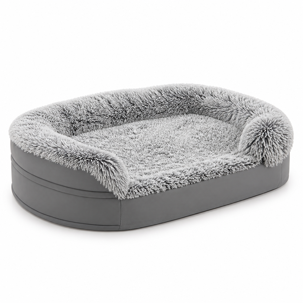 Orthopedic Egg-Crate Memory Foam Dog Bed (XL, Washable Cover)