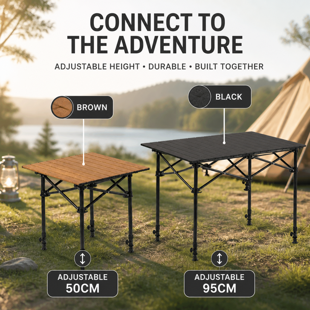 SummitEase™ Folding Camping Table — Freedom to Set Up Fast and Relax Longer Outdoors