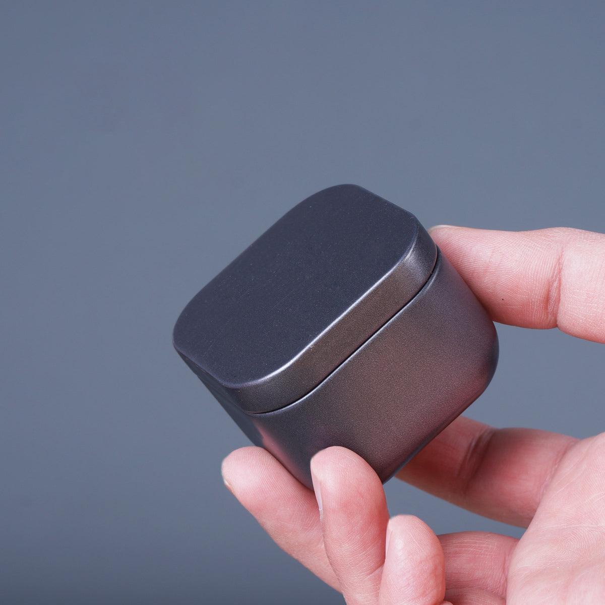Compact Metal Container for Storing Tea, Sweets, and Medications
