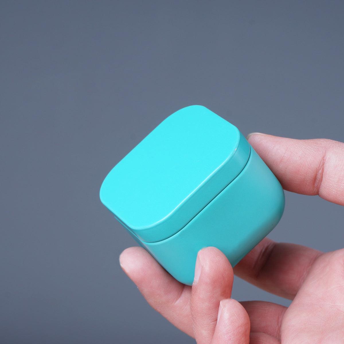 Compact Metal Container for Storing Tea, Sweets, and Medications