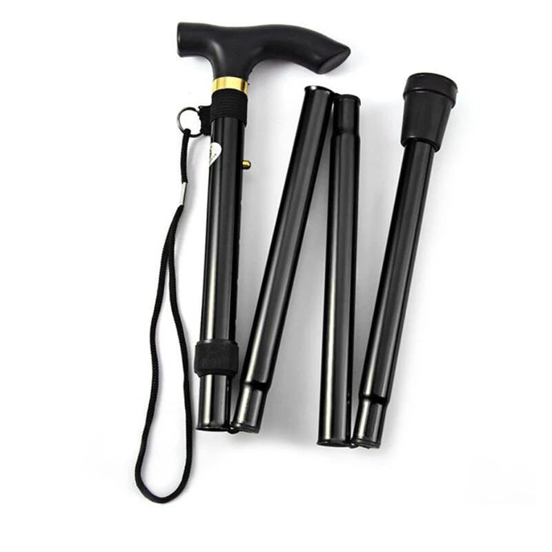 Lightweight Aluminum Walking Cane with Adjustable Height and Ergonomic Grip