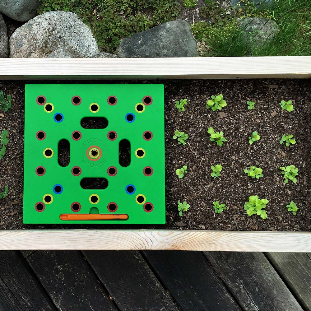 Vegetable Garden Planting Guide | Spacing Template for Herbs & Veggies | 30x30 cm with Instructions
