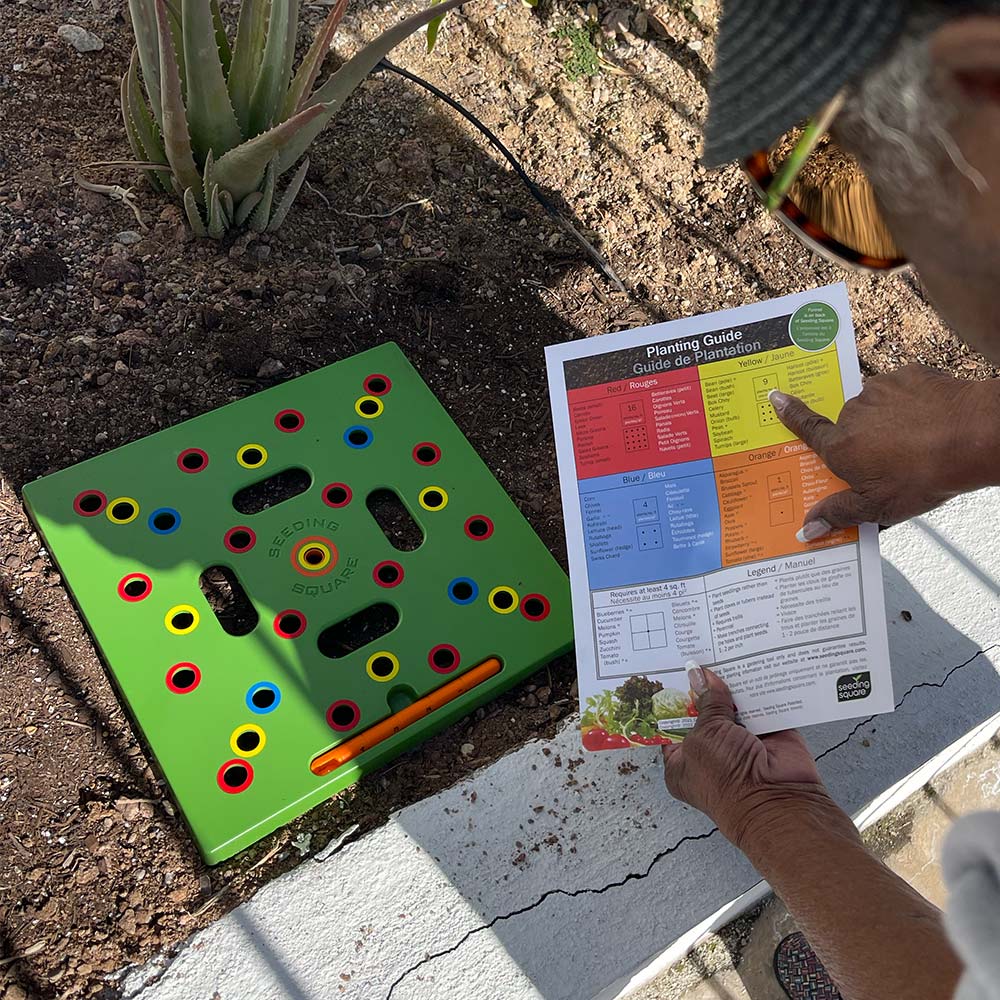 Vegetable Garden Planting Guide | Spacing Template for Herbs & Veggies | 30x30 cm with Instructions