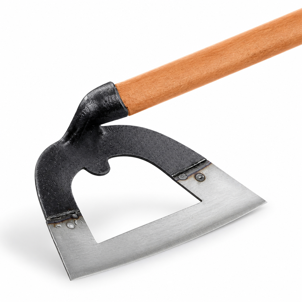 Hand-Forged Manganese Steel Dual-Function Garden Hoe
