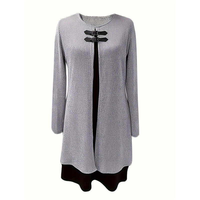 A-line Dress for Women Featuring Faux Leather Straps
