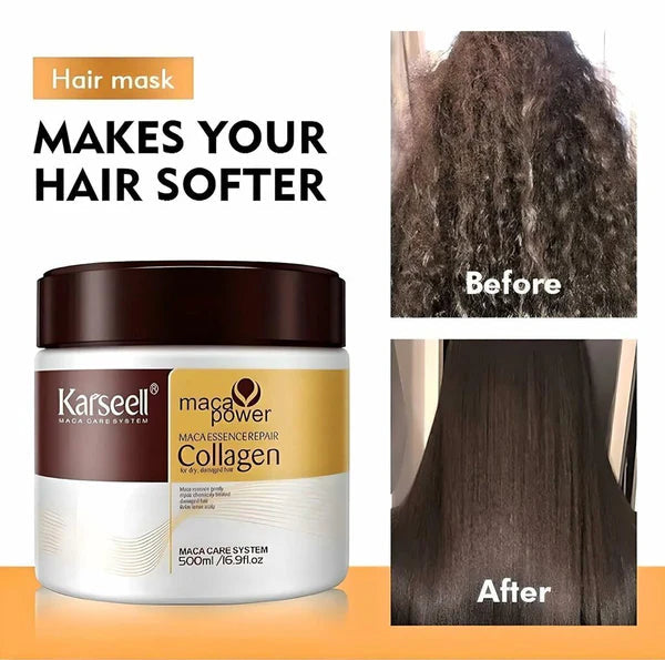 LumiLuxe™ Collagen Hair Mask — Transform Dry, Frizzy Strands into Silky, Head-Turning Radiance