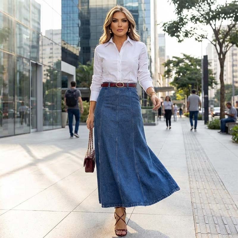 CurveCharm™ Maxi Skirt — Glide Through Your Day Feeling Effortlessly Sleek & Unstoppable