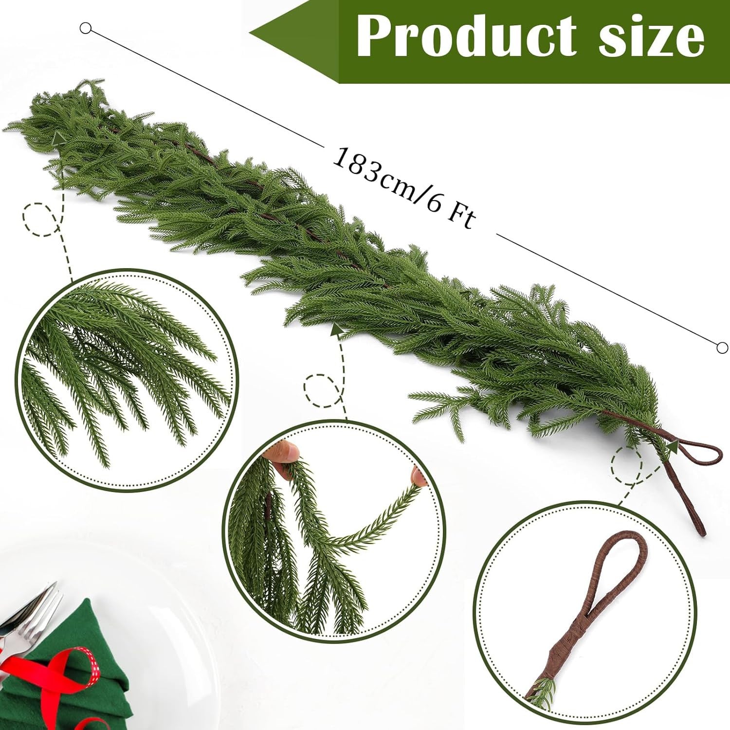 FirVana™ Luxe Garland — Wrap Your Home in Lush, Breathtaking Holiday Warmth Instantly