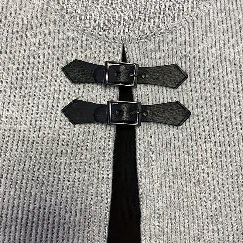 A-line Dress for Women Featuring Faux Leather Straps