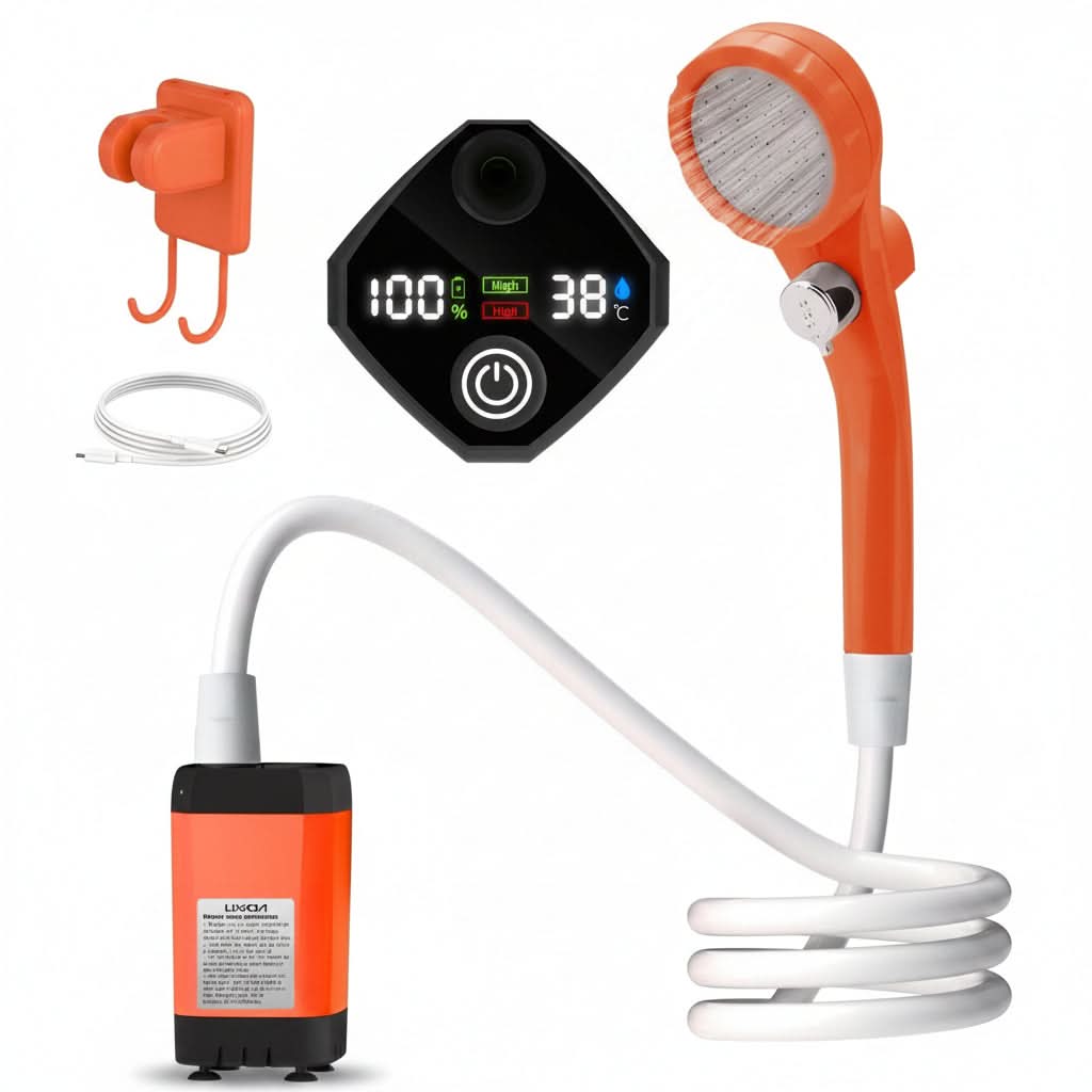 Digital Display Portable Shower Pump for Camping
