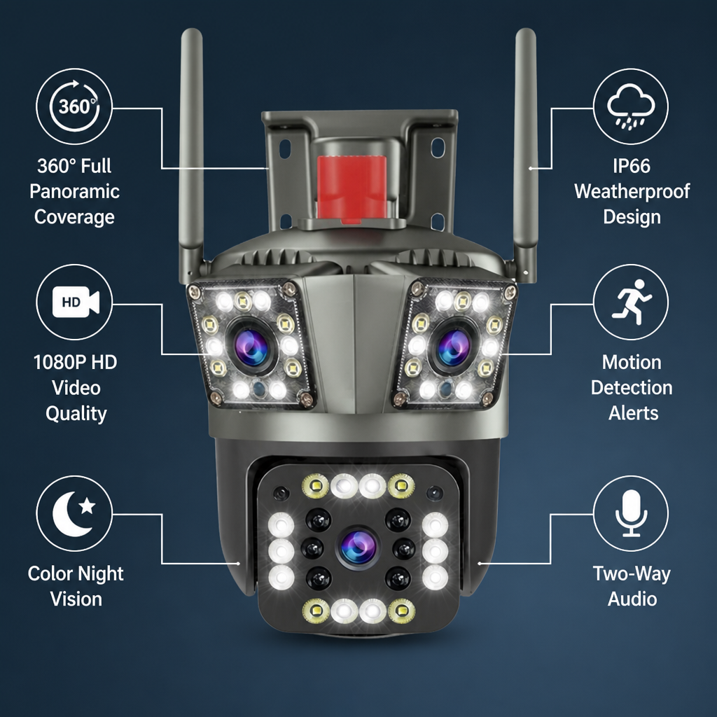 RainGuardPro™ — Own Every Angle with Crystal-Clear, Unstoppable Outdoor Security