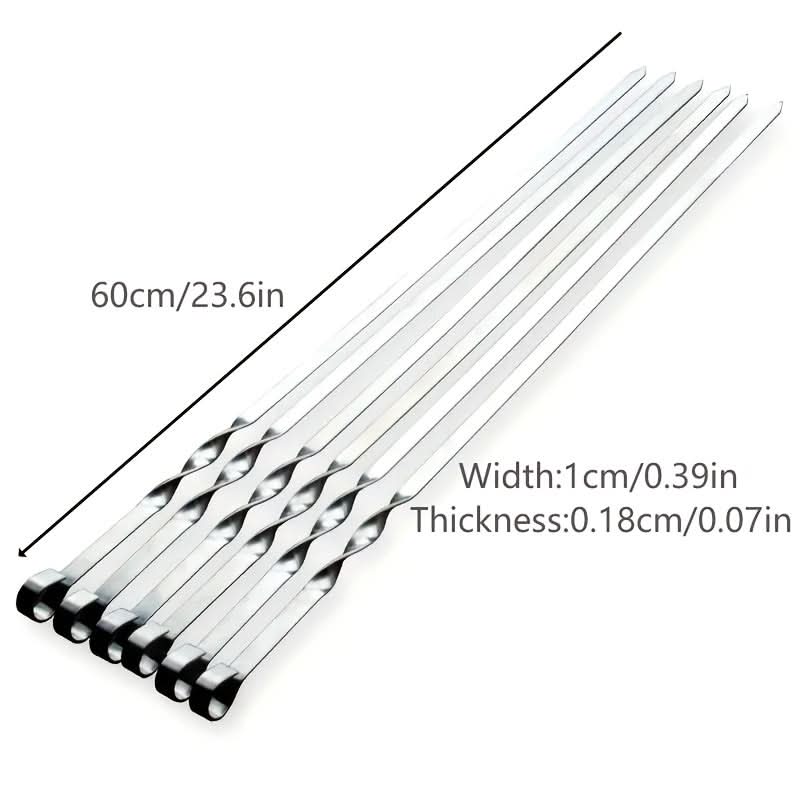 Set of BBQ Skewers with Extended Handles