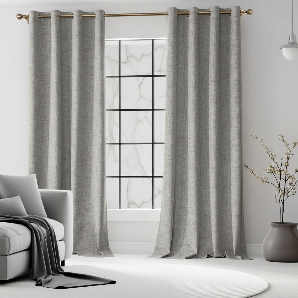 Textured Blackout Curtains for Stylish Living Room Decor