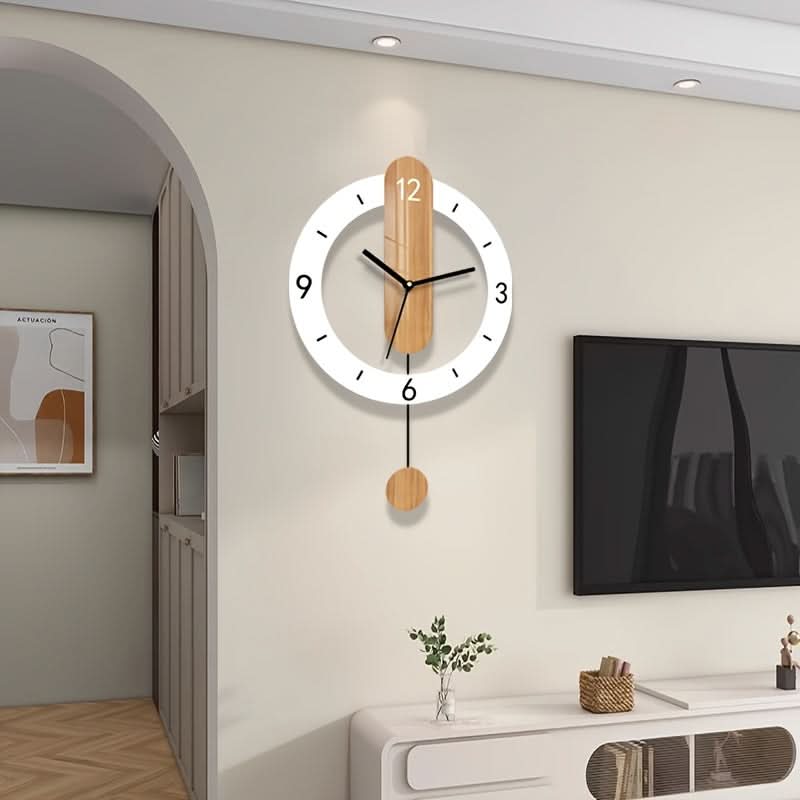 Scandinavian Style Wooden Wall Clock – Swing Design