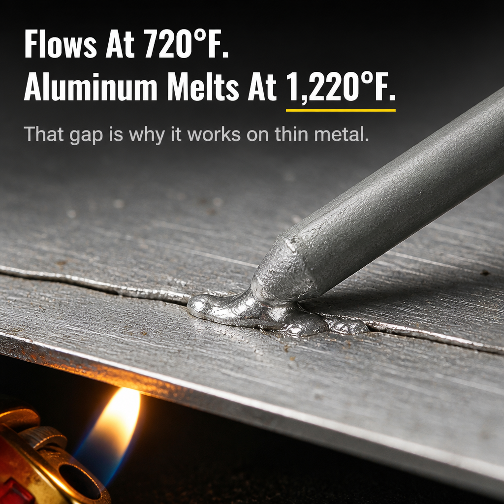 FlowForge™ — Seal Cracked Aluminum, Copper or Steel Using Only a Lighter
