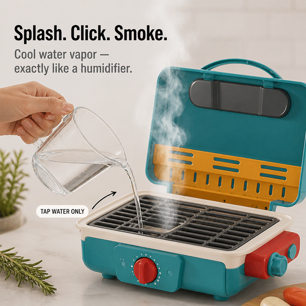FlameCraft™ — Smoke-Free Spark Play Featuring Real Smoke and Color-Shifting Food