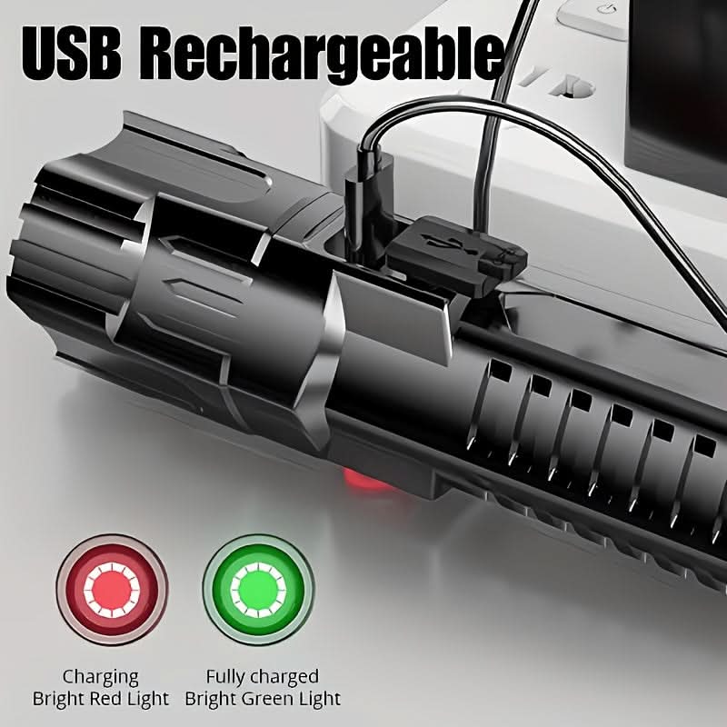 High-Intensity Flashlight Kit for Outdoor Activities and Job Sites