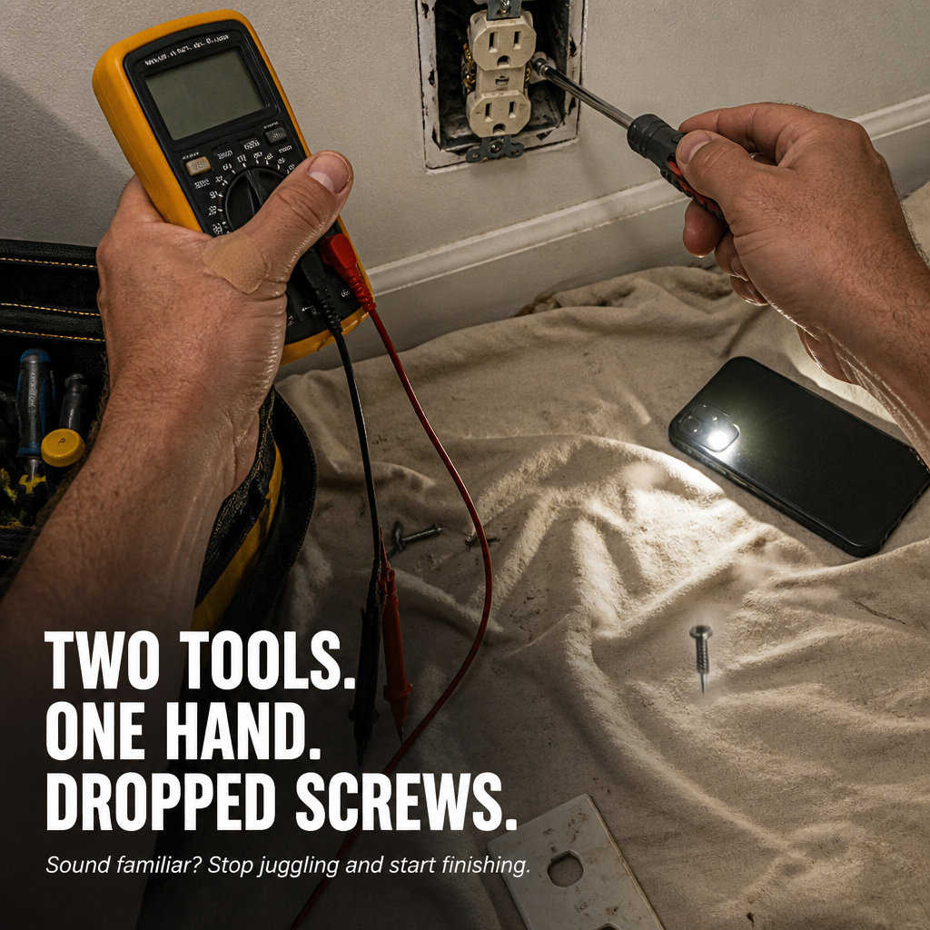 VoltGrip™ — Screw Fasteners and Detect Live Wires With a Single Pocket Tool