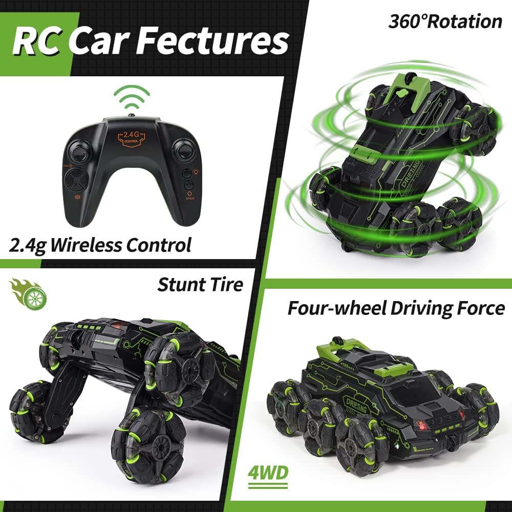 All-Wheel Drive Stunt Car with RC Remote Control
