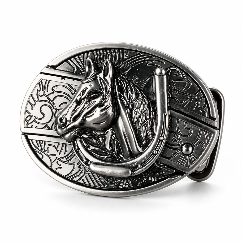 Zinc Alloy Hidden Knife Belt Buckle (Fits 1.5-Inch Belts)