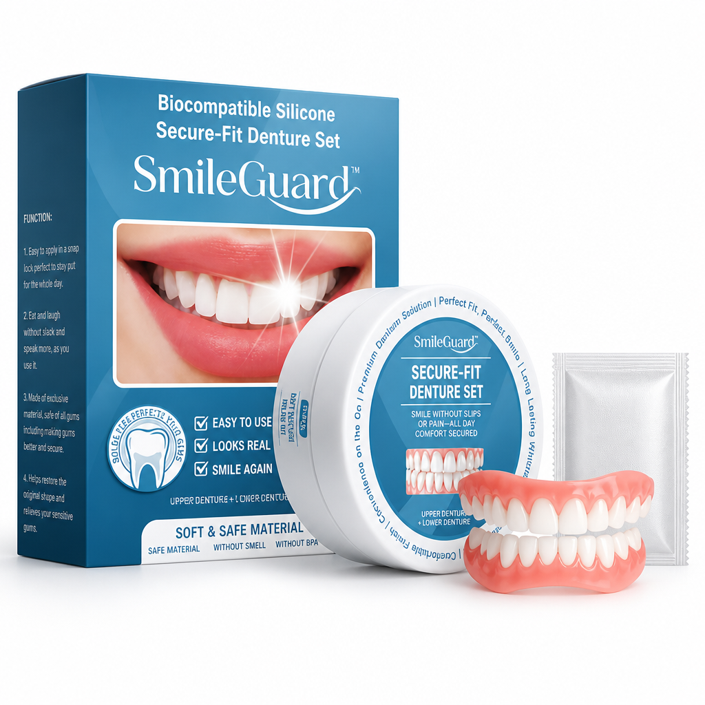 Biocompatible Silicone Secure-Fit Denture Set